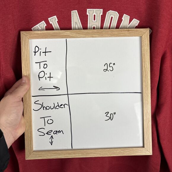 Oklahoma Sooners Sweatshirt OU Red Stitch Letter Sweater Size XL Captivating NWT - Picture 6 of 6